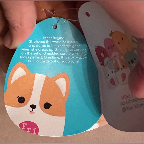 Kellytoy Regina the Corgi Dog Squishmallow Bestie Squad Plush Stuffed Toy 8” - Picture 14 of 15